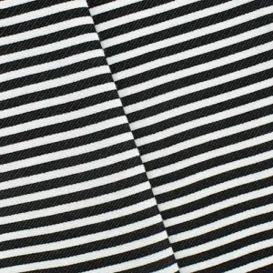 2 YD PC-Black/White Viscose Blend Stripe Jacketing Fabric