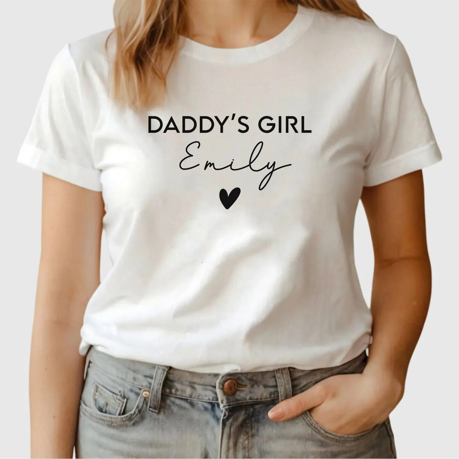 Bespoke Father & Daughter T-Shirt Set - Customised Match - Family Duo