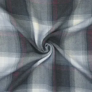 Blue-Black-Multi Famous Maker Rayon Plaid Twill Woven Flannel Fabric