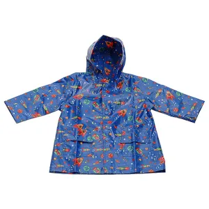 Blue Outerspace Unlined Boys Raincoat Outerwear 12M-8