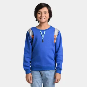 Boys Fleece Sweatshirt Trekker-D.Blue