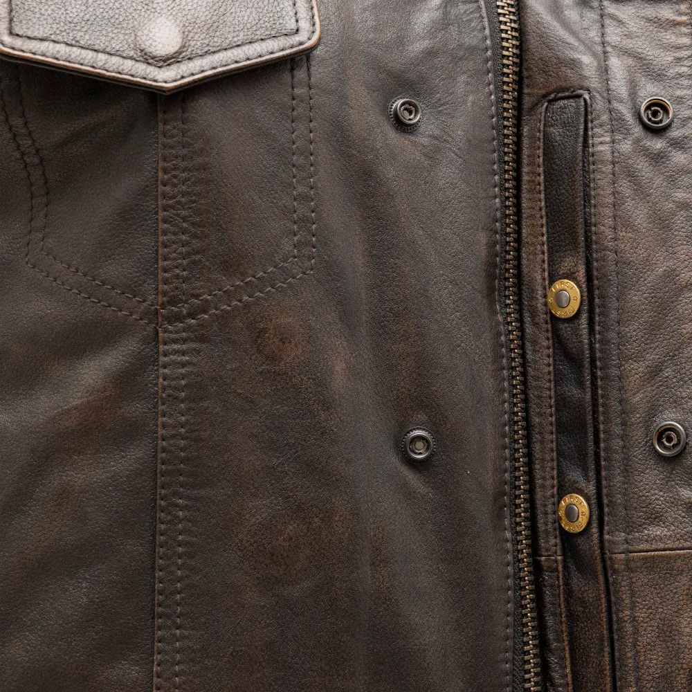 Brown Leather Sharp Shooter Vest