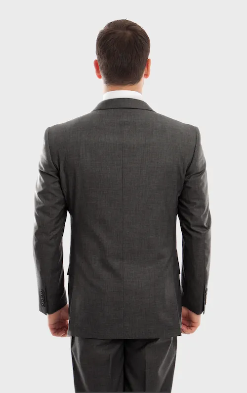 Charcoal Wool Twill Modern Fit Suit