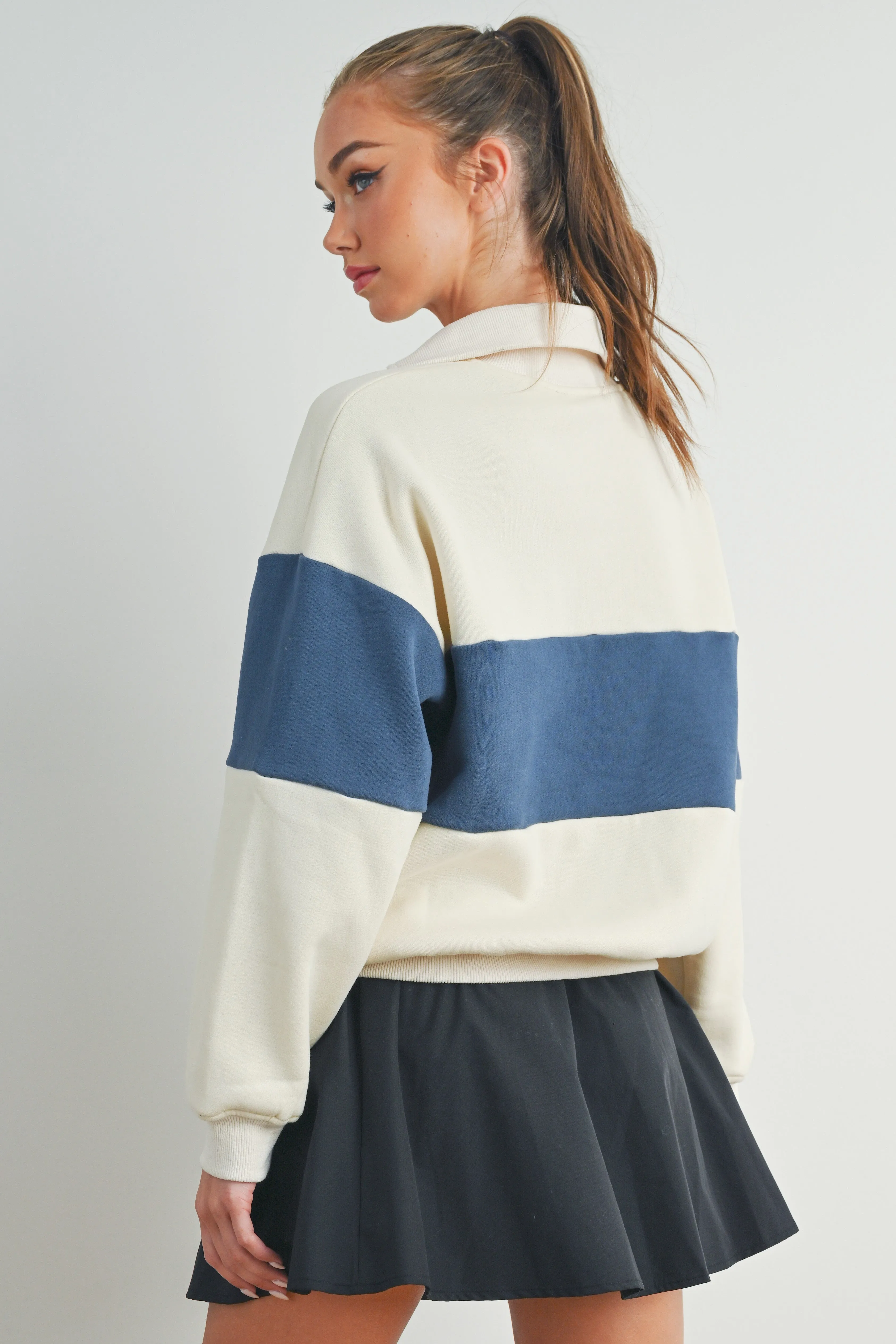 Colorblock LA Embroidered Zip Up