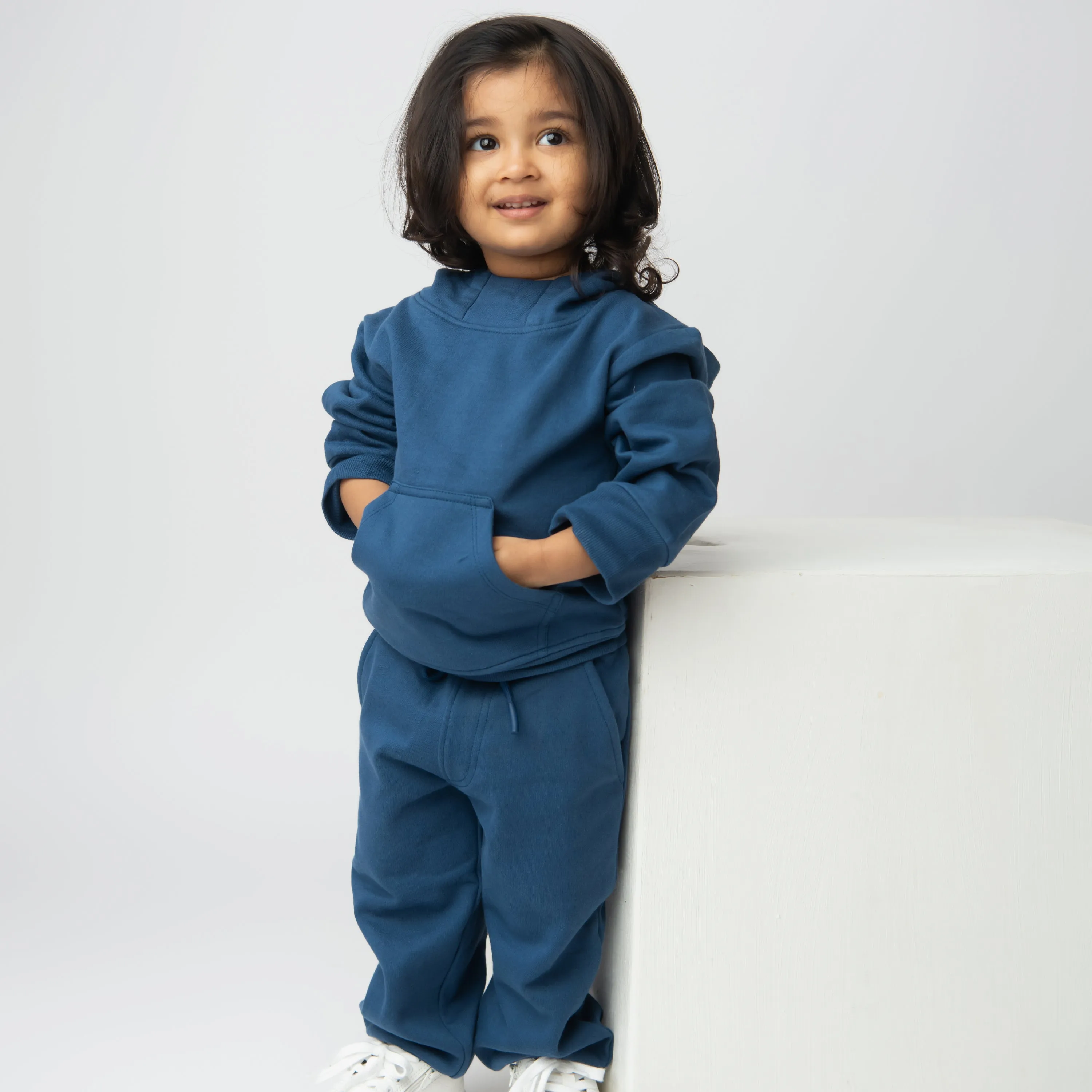 Dark Blue Organic Blue Hoodie & Jogger Set