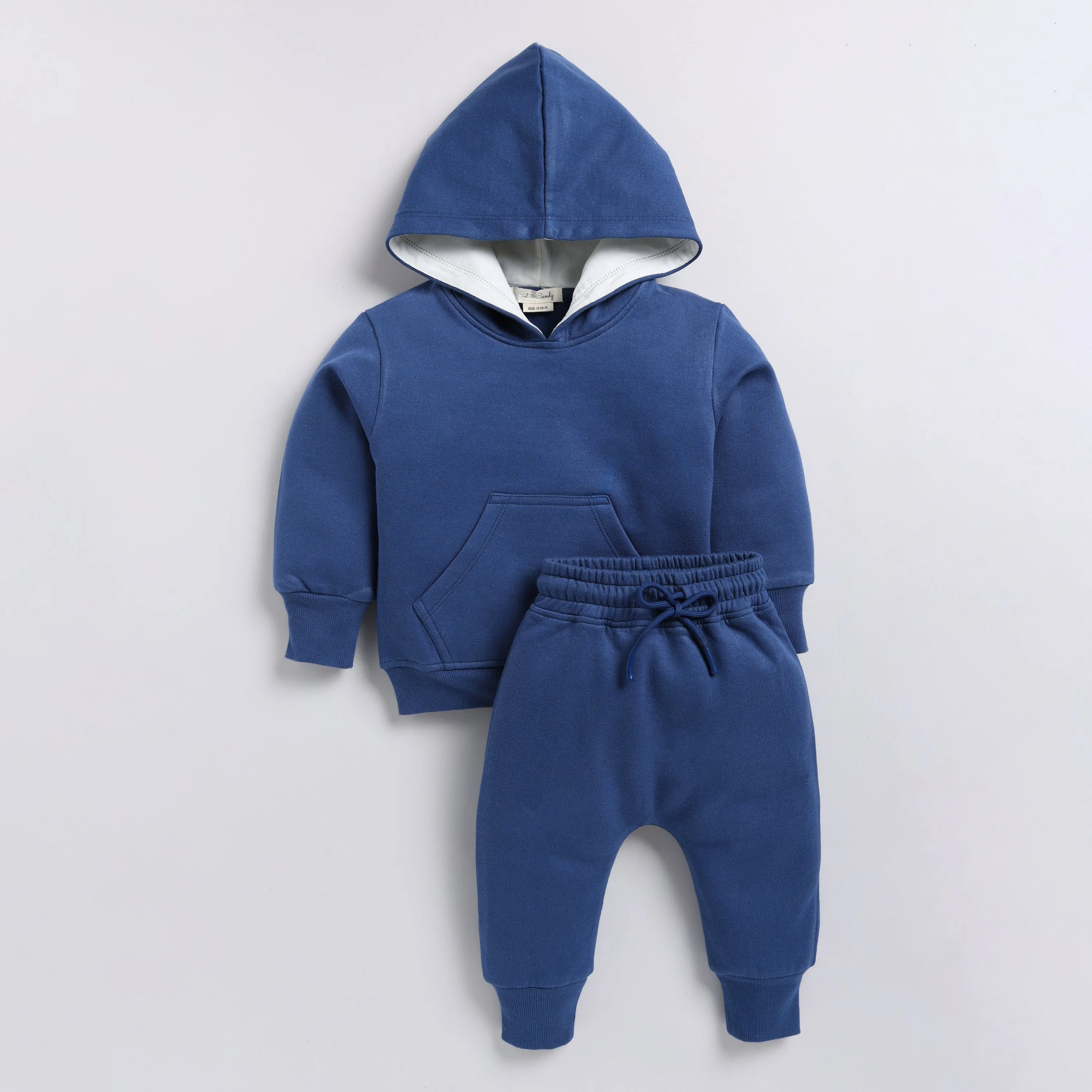 Dark Blue Organic Blue Hoodie & Jogger Set