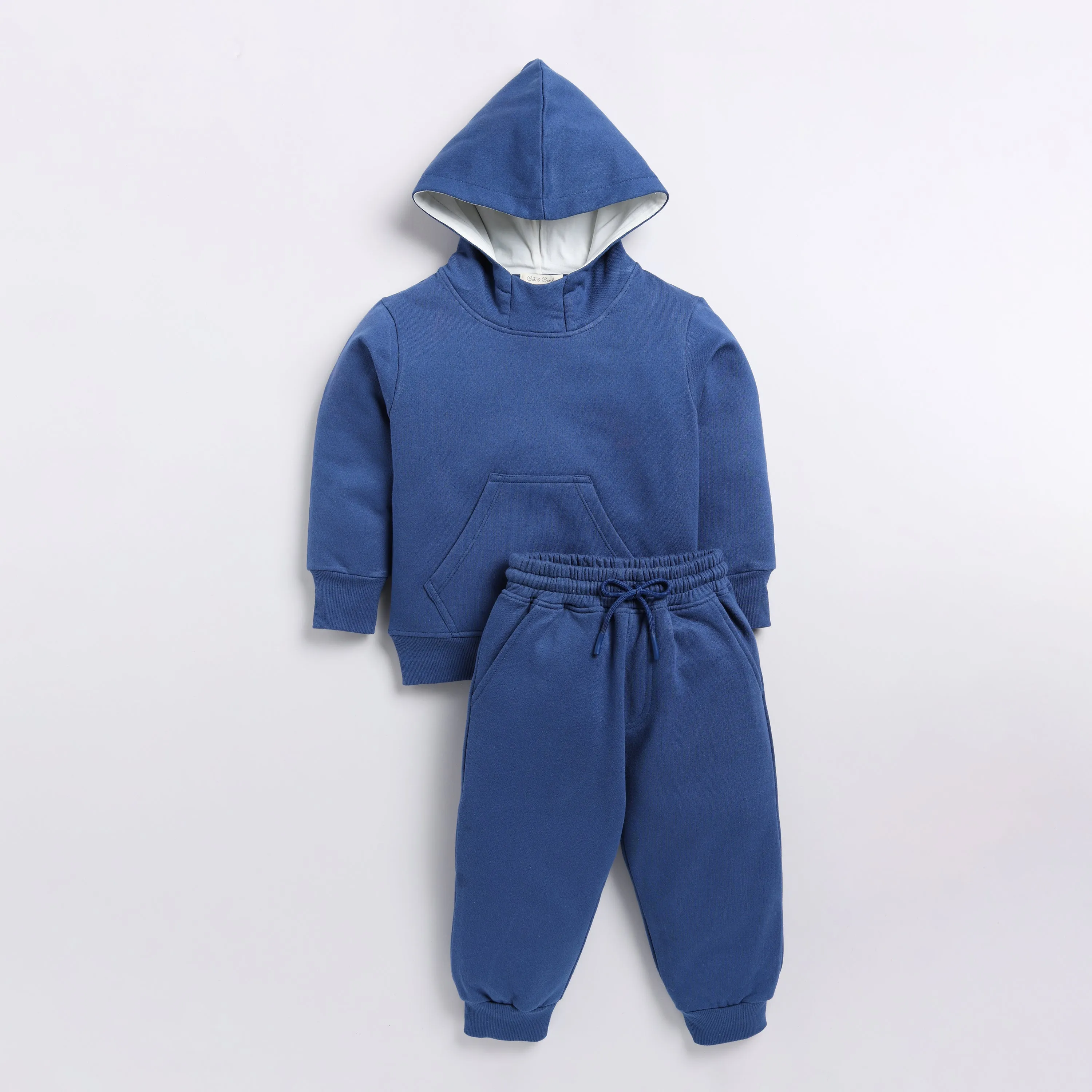 Dark Blue Organic Blue Hoodie & Jogger Set