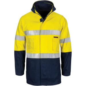 DNC Hi Vis "4 IN 1" Cotton Drill Jacket With Generic R/Tape (3764)