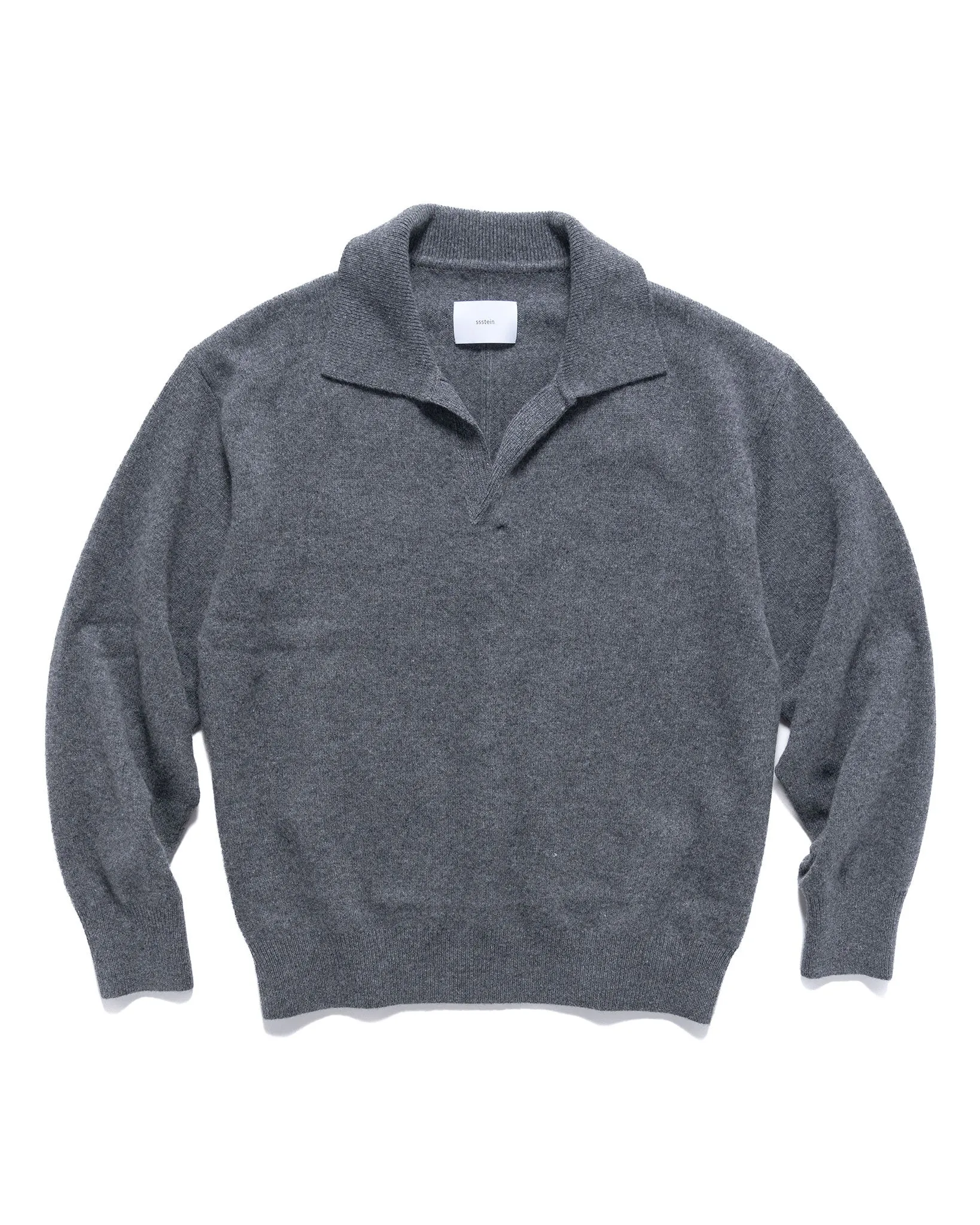 Extra Fine Wool Knit Skipper L Dark Grey