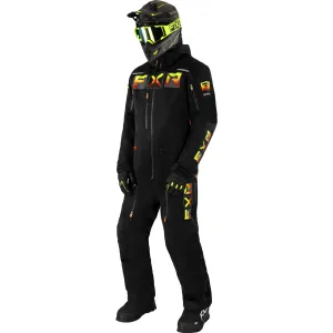 FXR Mens Maverick Lite Snowmobile Monosuit Black/Inferno SX Pro