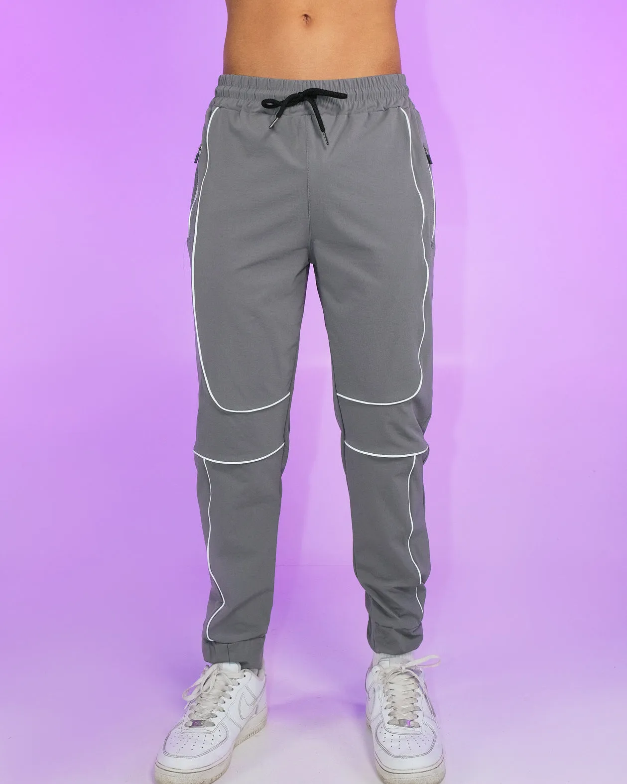 Gray Reflective Joggers