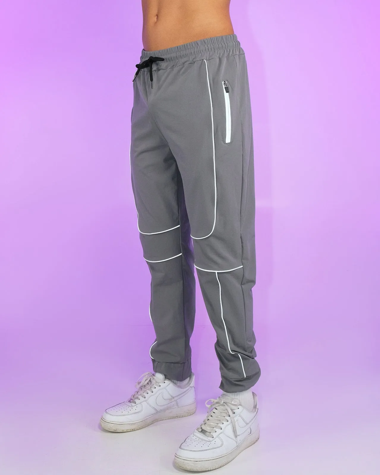 Gray Reflective Joggers