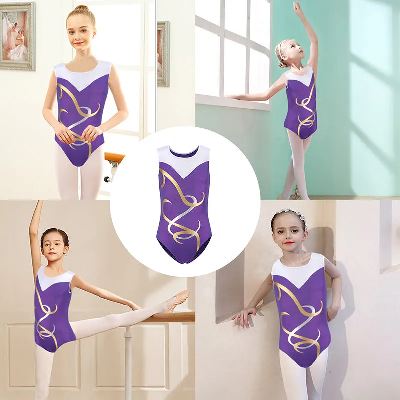 Gymnastics Leotards Sleeveless for Girls Kids