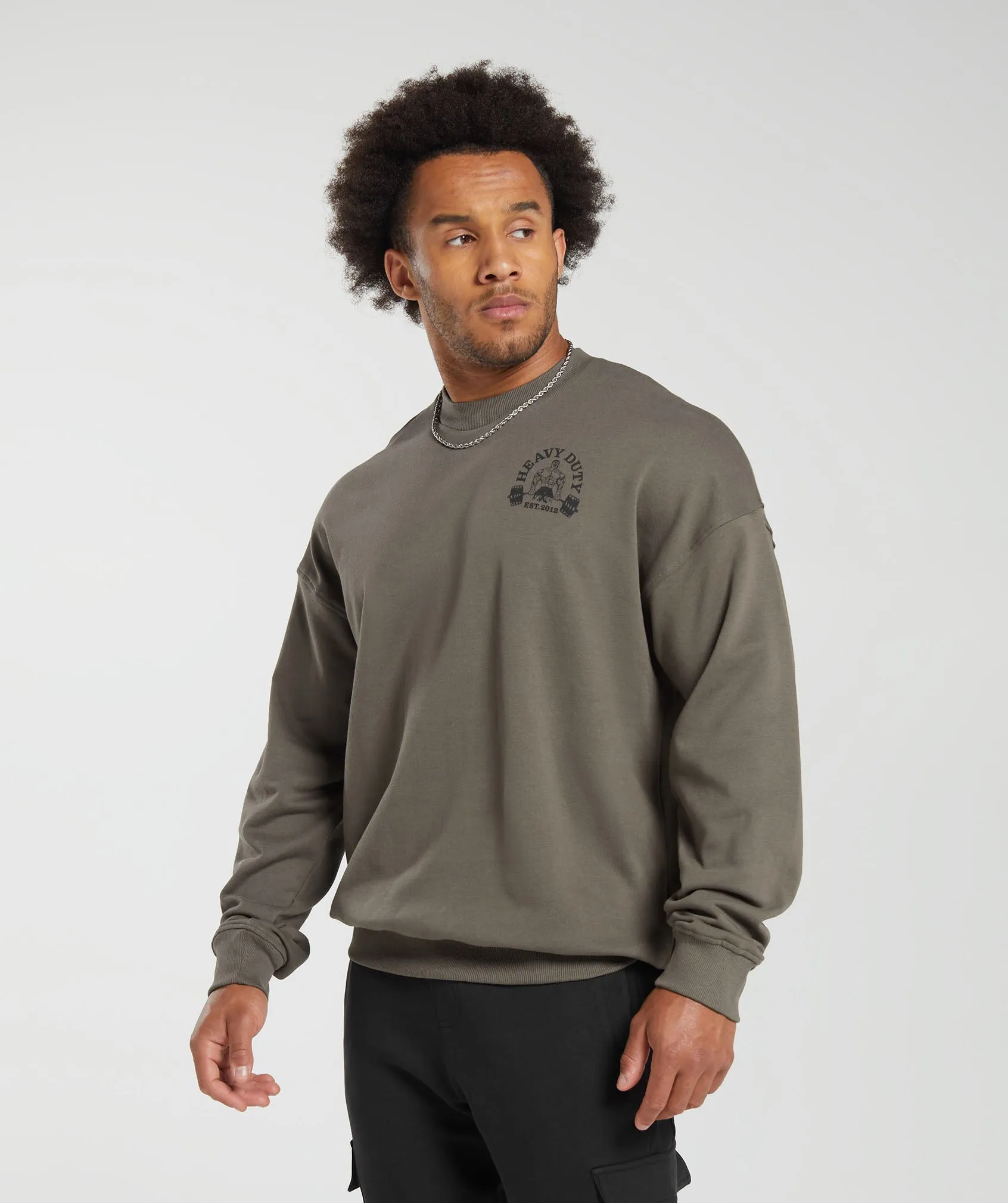 Gymshark Heavy Duty Crew - Camo Brown