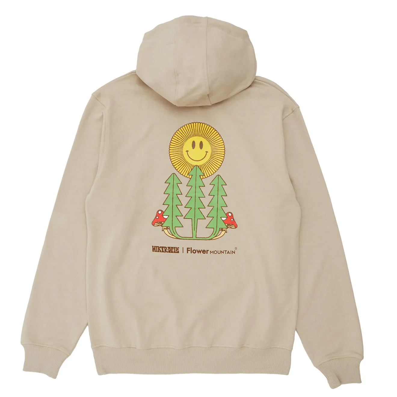 Hikerdelic x Flower Mountain Personal Growth Hoodie Sand