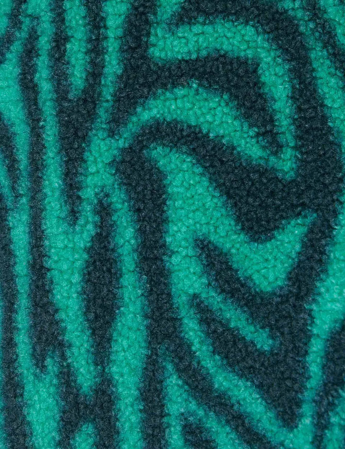 Karma Fleece Half Zip - Green Abstract Zebra Print