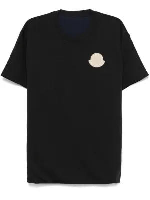 logo-patch reversible T-shirt