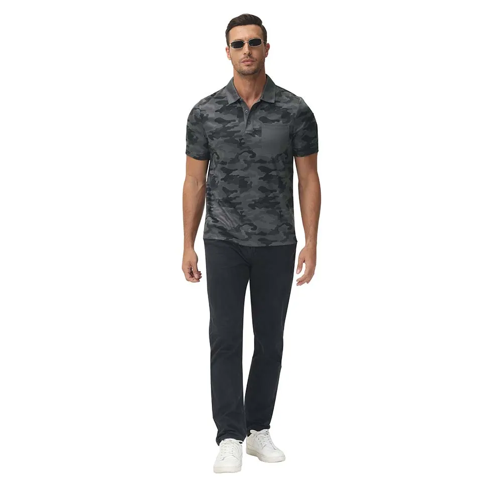 Men's camouflage golf shirt