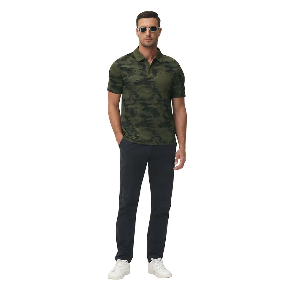 Men's camouflage golf shirt