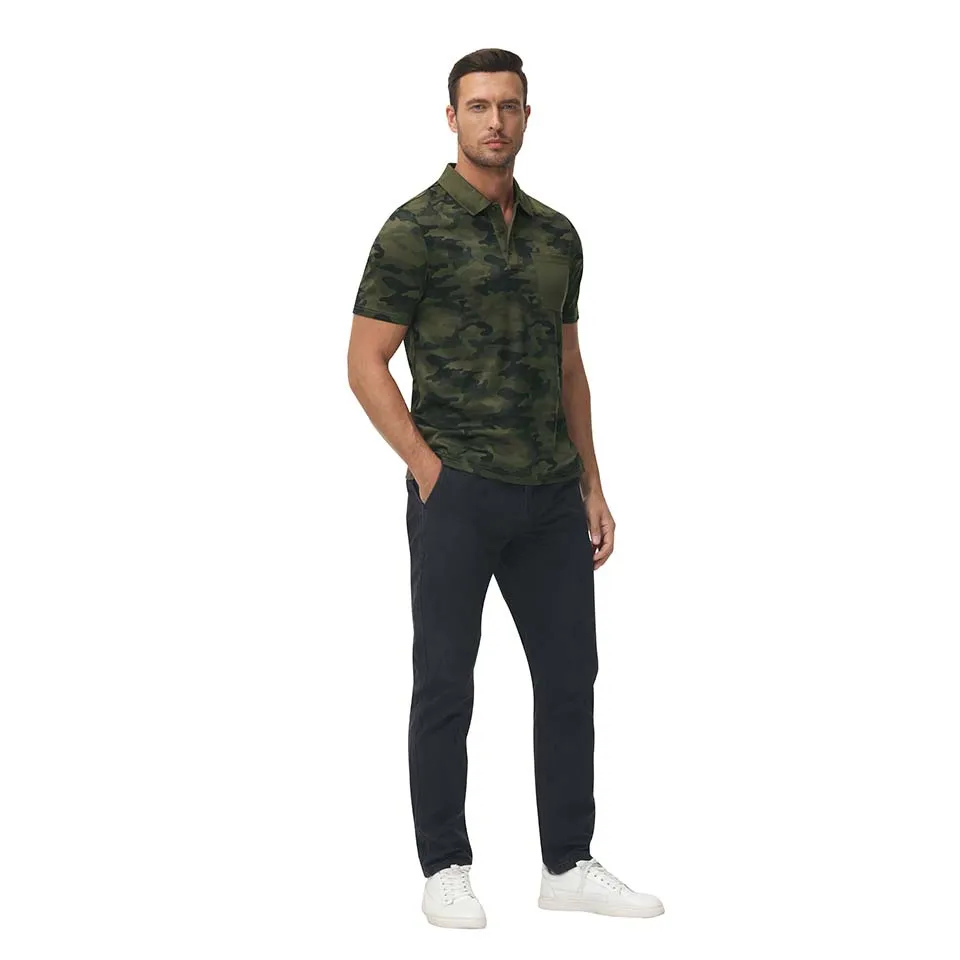 Men's camouflage golf shirt