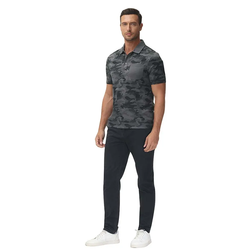 Men's camouflage golf shirt