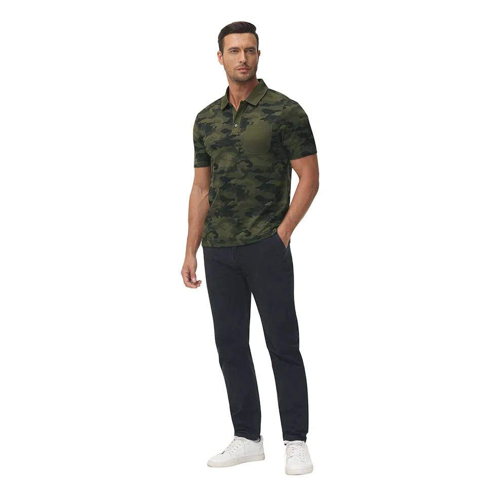 Men's camouflage golf shirt