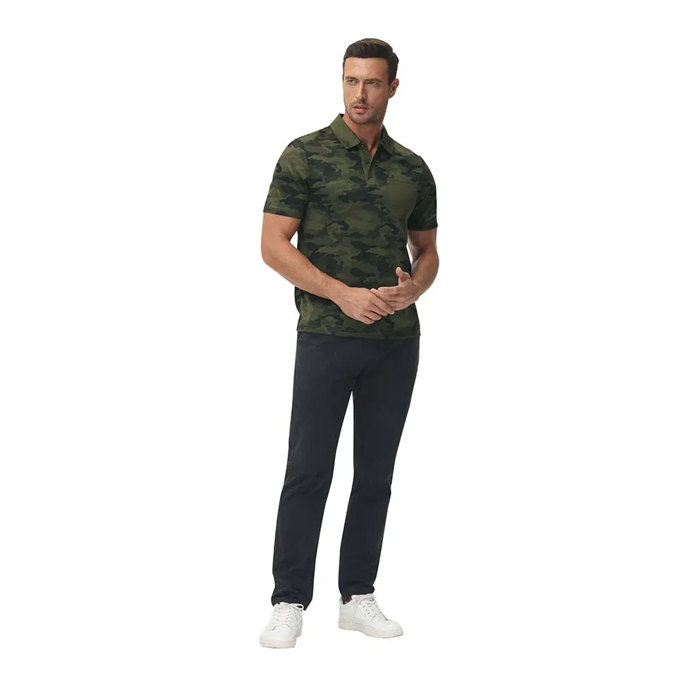 Men's camouflage golf shirt