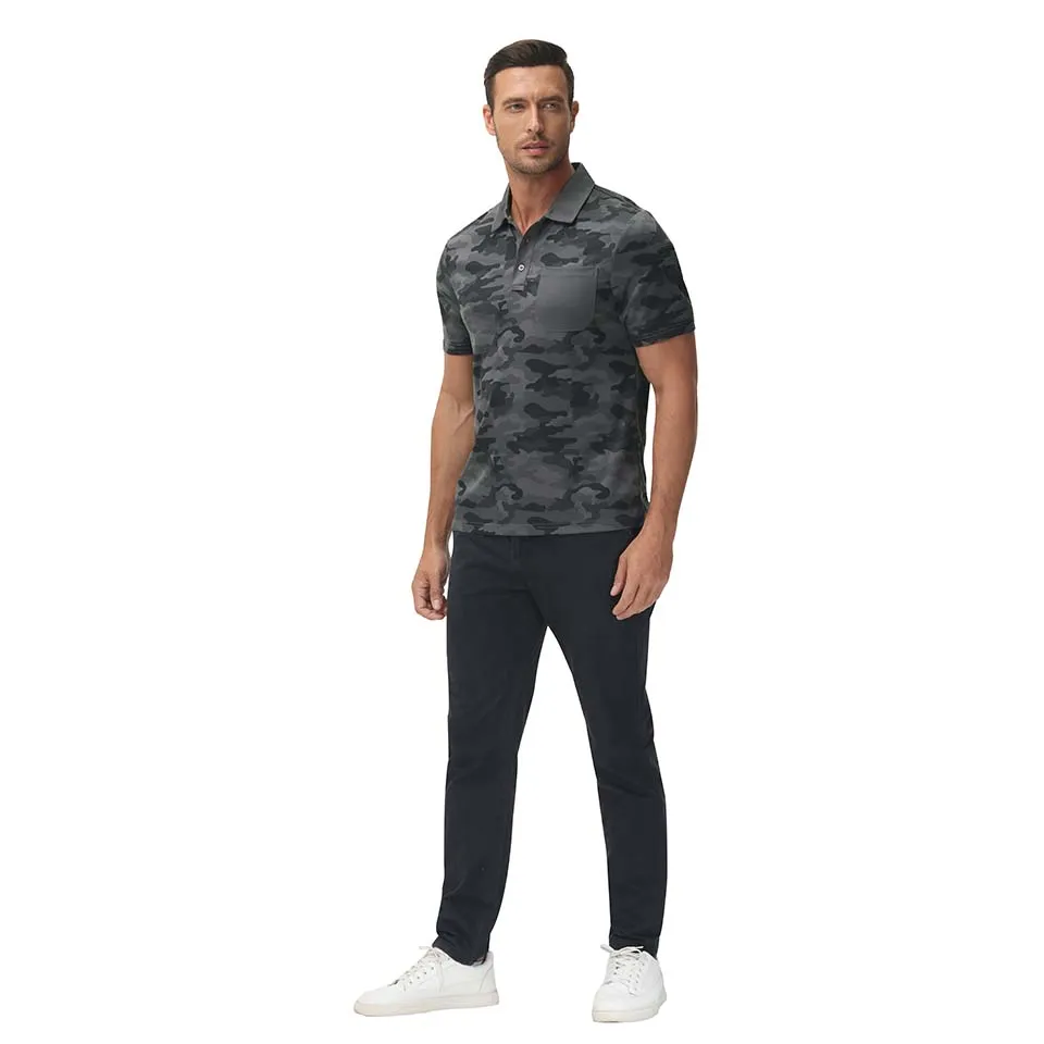 Men's camouflage golf shirt