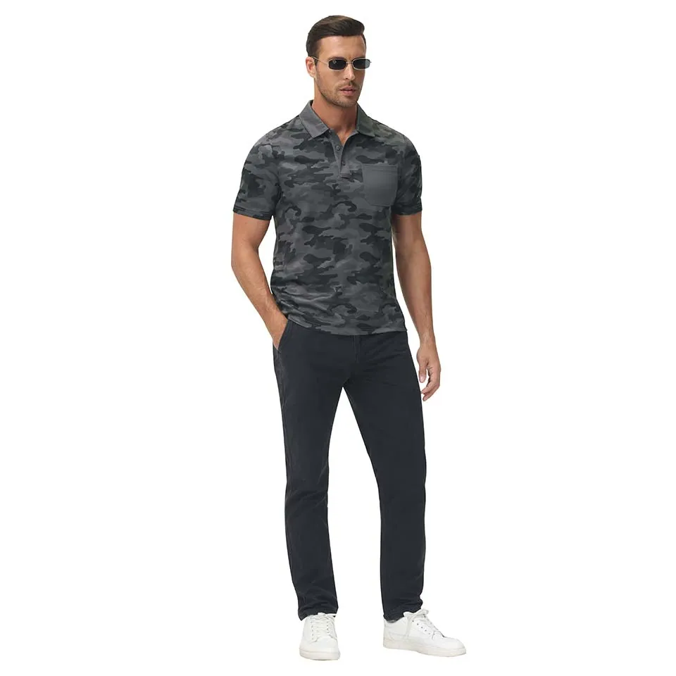 Men's camouflage golf shirt