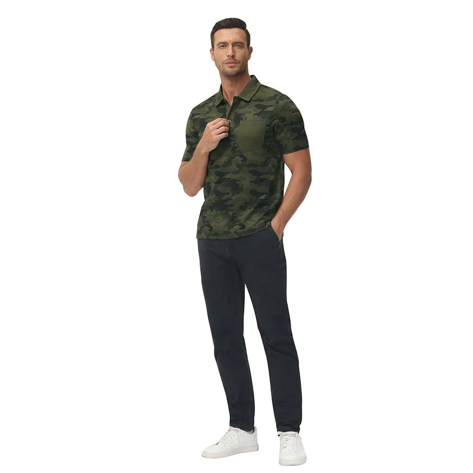 Men's camouflage golf shirt