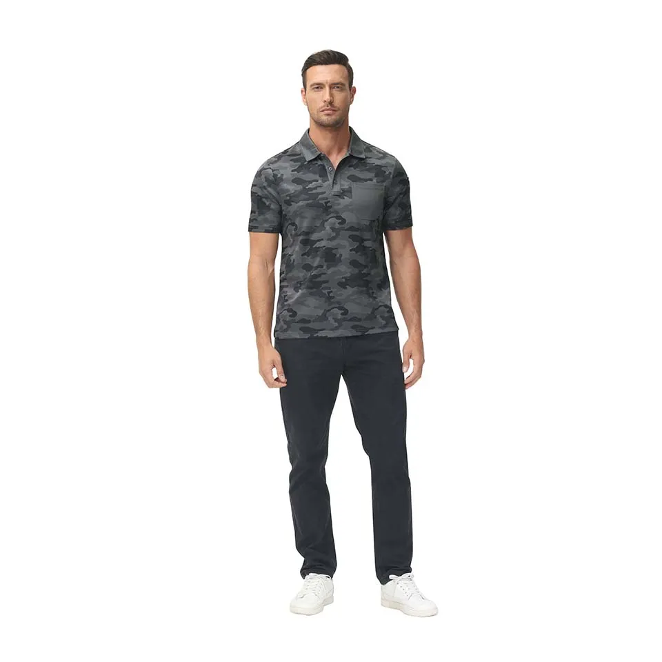 Men's camouflage golf shirt