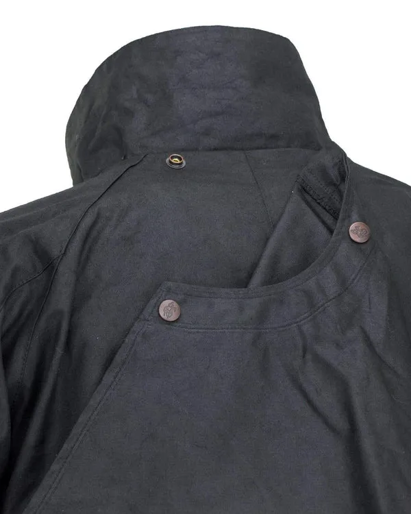 Men's Outback Trading Co 2042-BLK Long Black Low Rider Oilskin Duster Coat