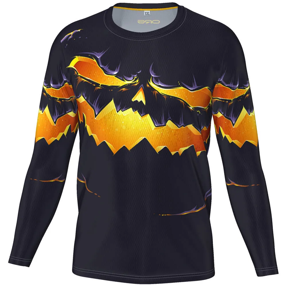 Men's Purple Pumpkin Eater Long Sleeve Running Shirt