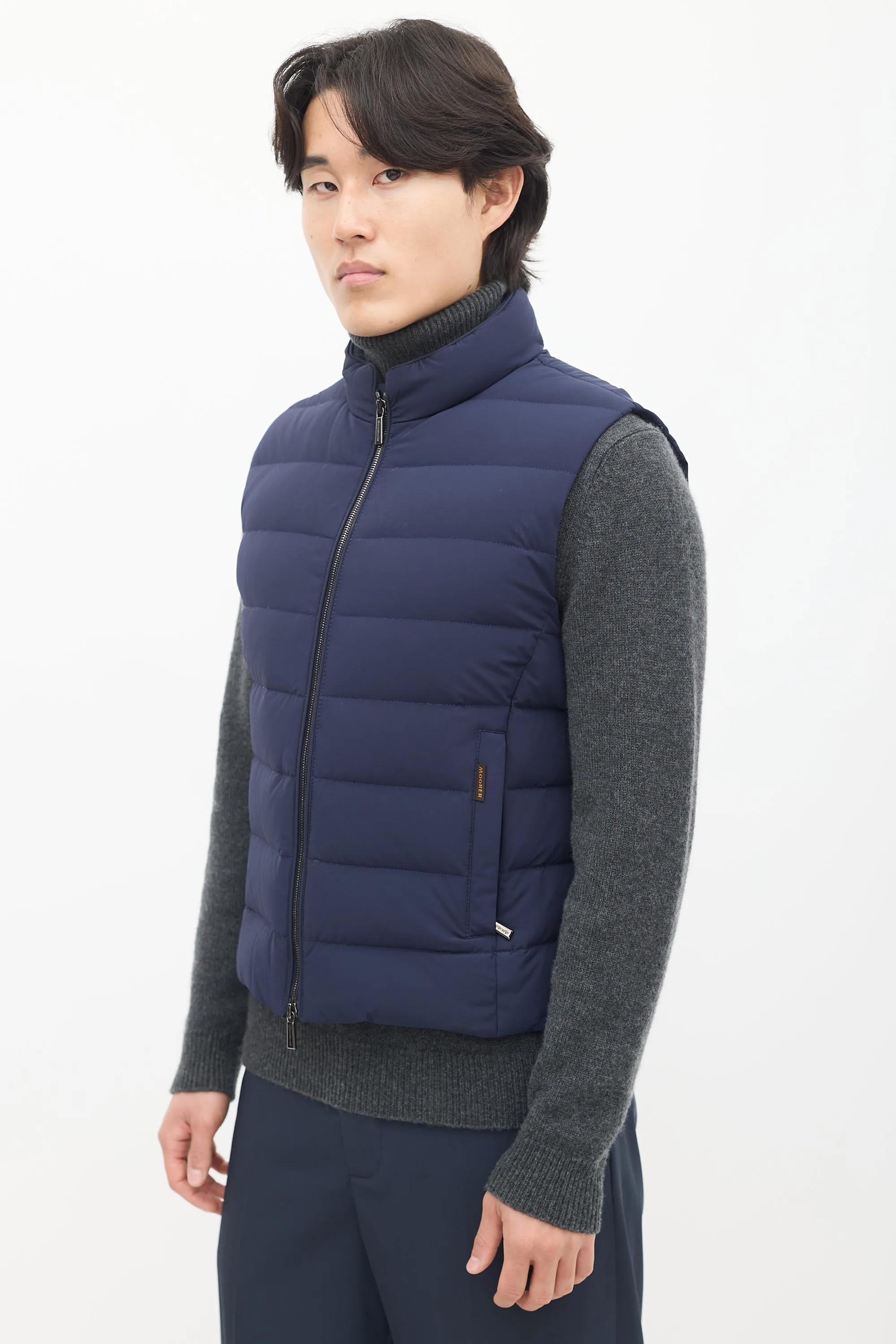 Navy Down Padded Vest