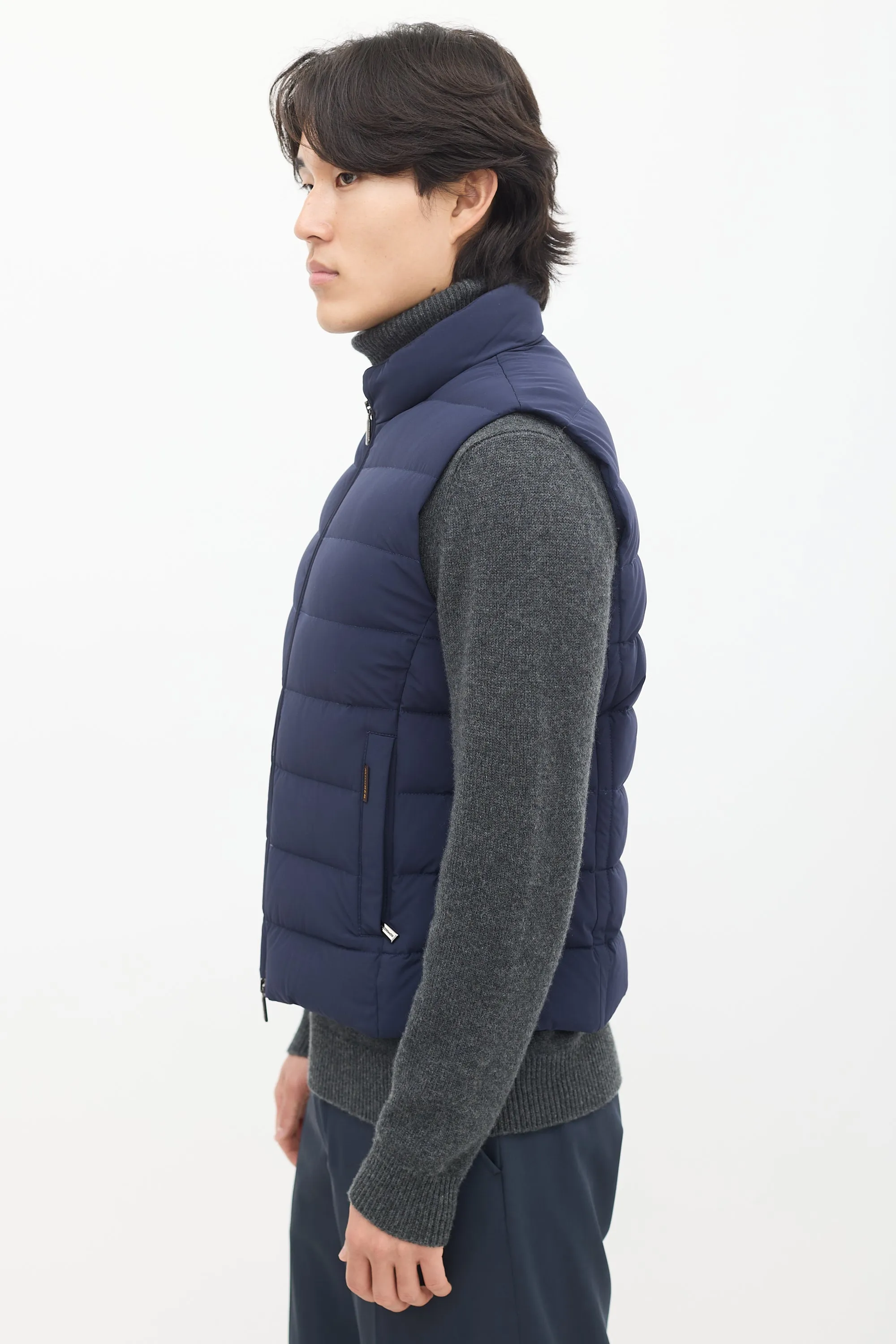 Navy Down Padded Vest