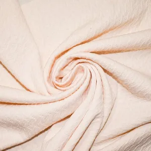 Pale Peach Abstract Texture Double Knit Fabric