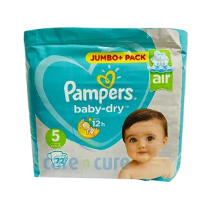 Pampers Baby-dry Diapers Jumbo Pack Size 5, 72 Pieces