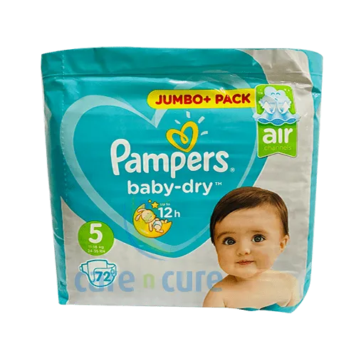 Pampers Baby-dry Diapers Jumbo Pack Size 5, 72 Pieces