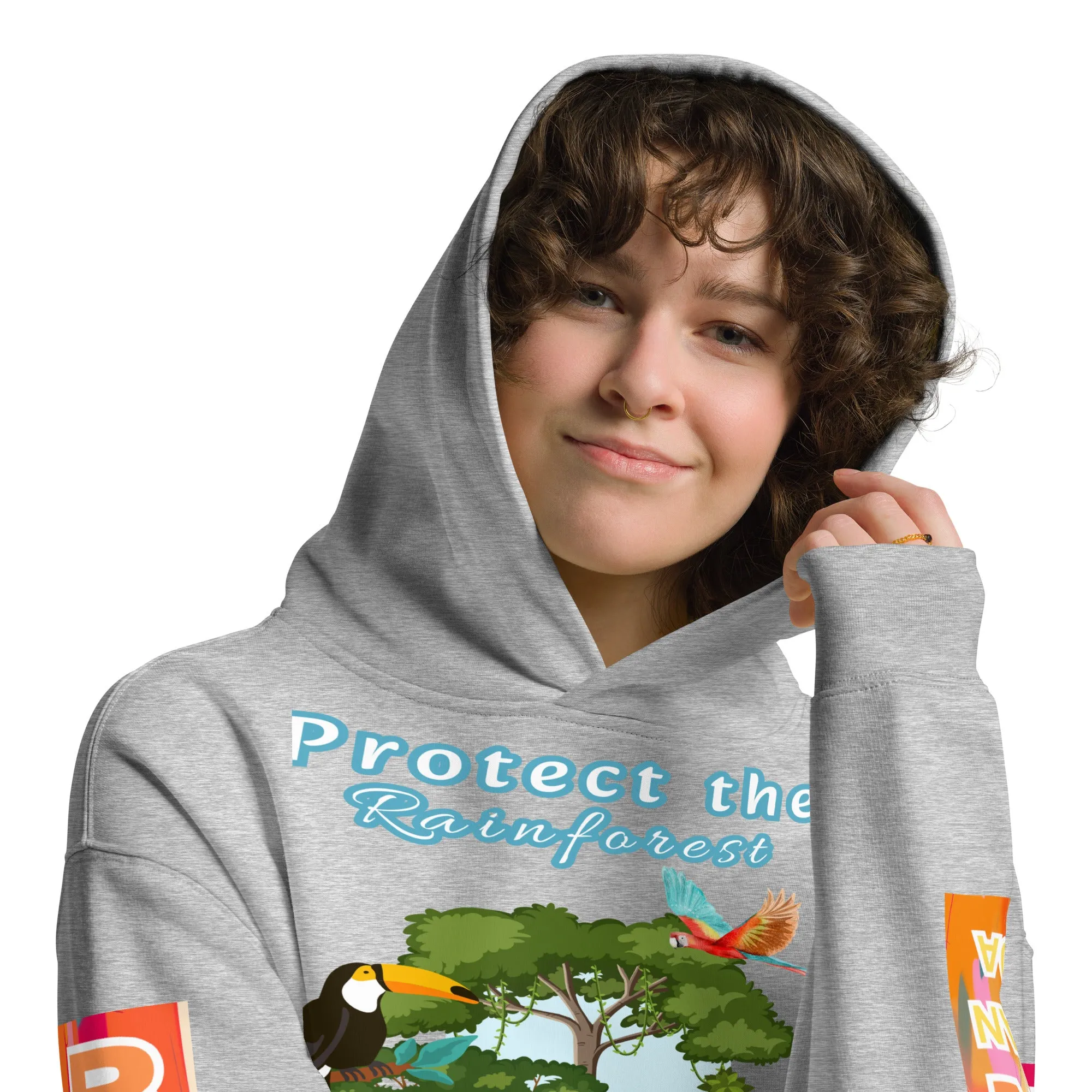 Protect the Rainforest Unisex Oversized Hoodie