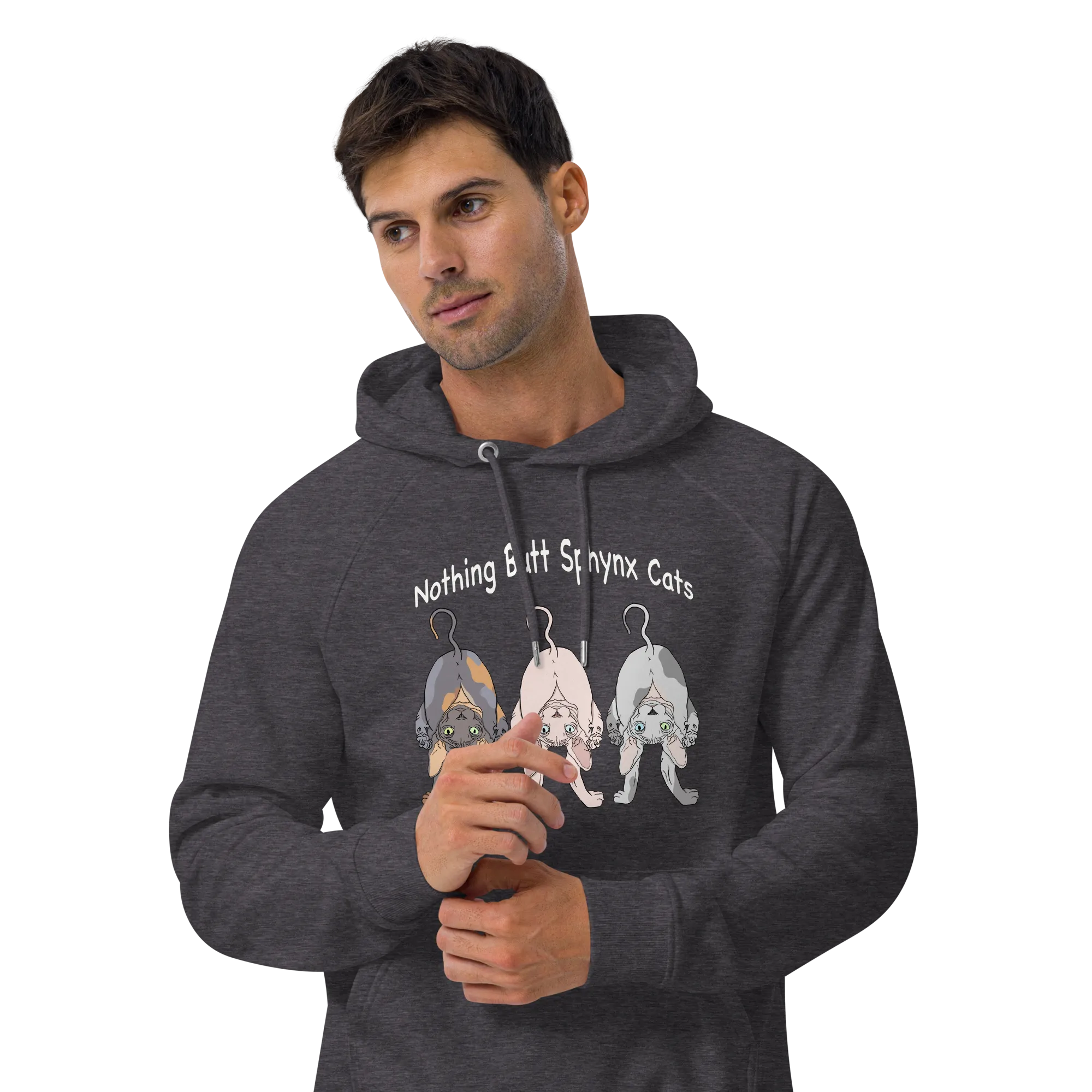 "NOTHING BUTT SPHYNX CATS" UNISEX ECO HOODIE