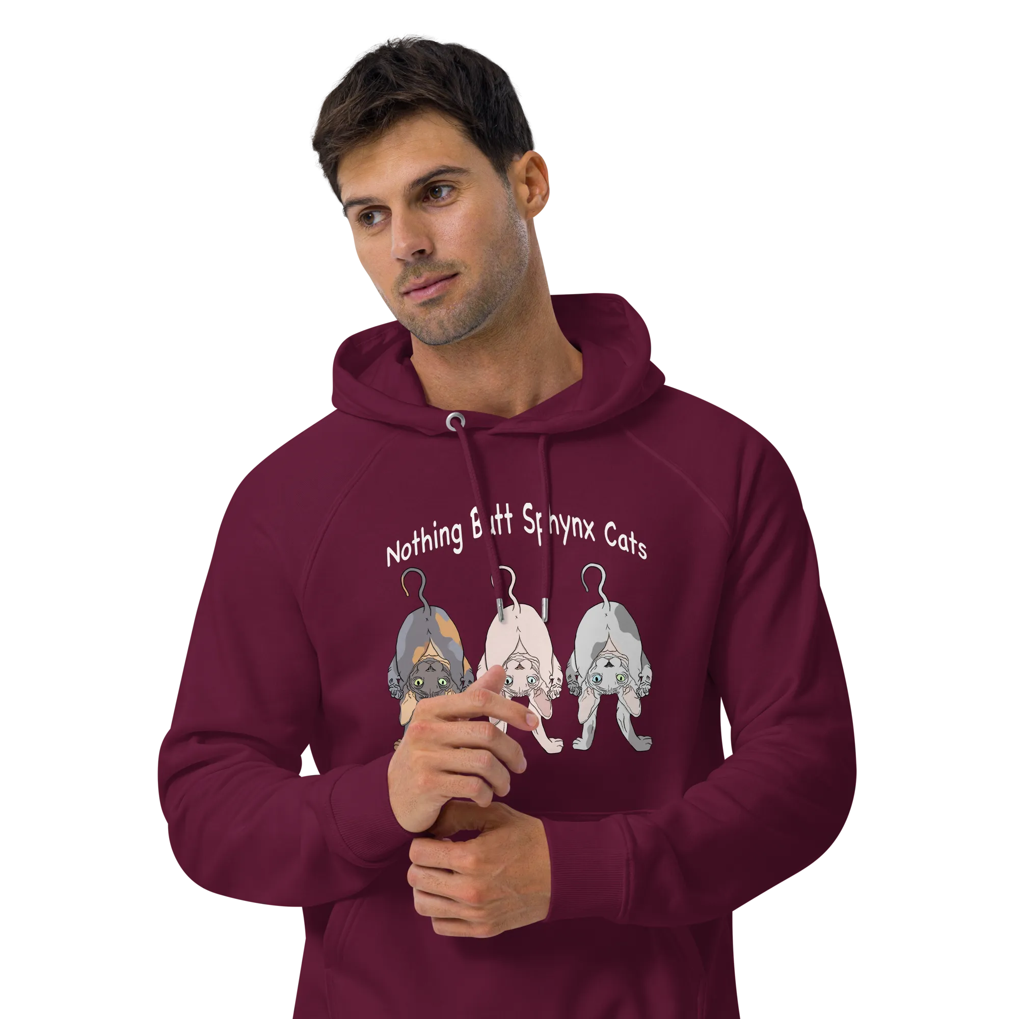 "NOTHING BUTT SPHYNX CATS" UNISEX ECO HOODIE