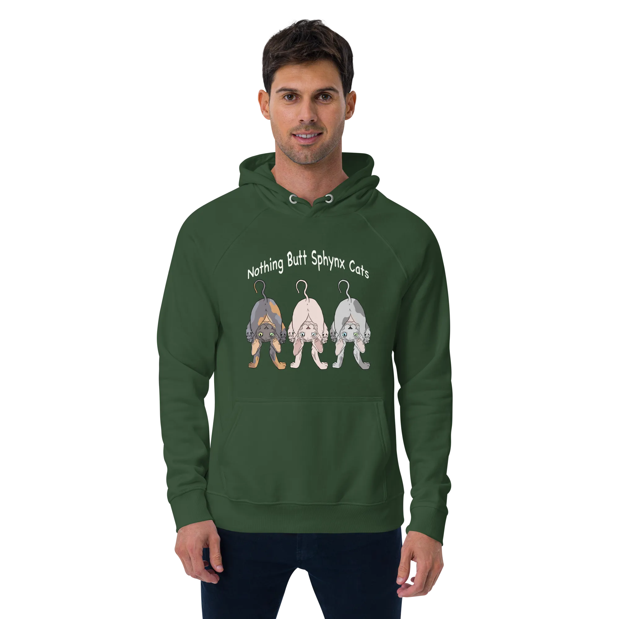 "NOTHING BUTT SPHYNX CATS" UNISEX ECO HOODIE