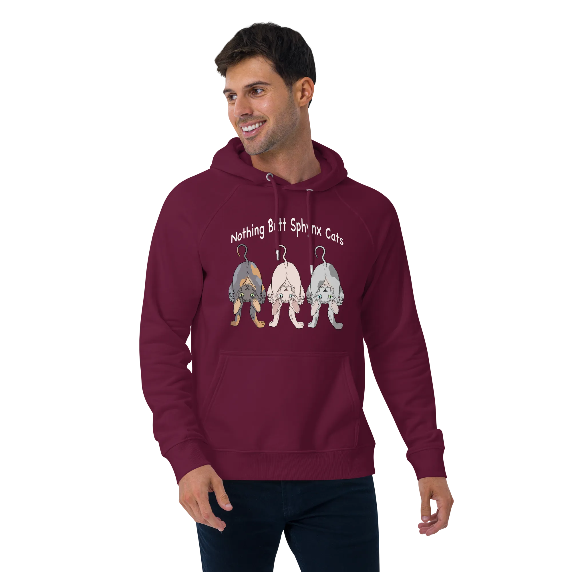 "NOTHING BUTT SPHYNX CATS" UNISEX ECO HOODIE