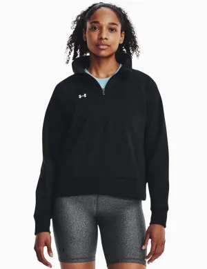 Rival Fleece 1/2 Zip - Black/White