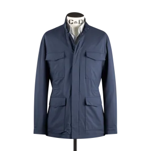 Technical Field Jacket in Navy Blue