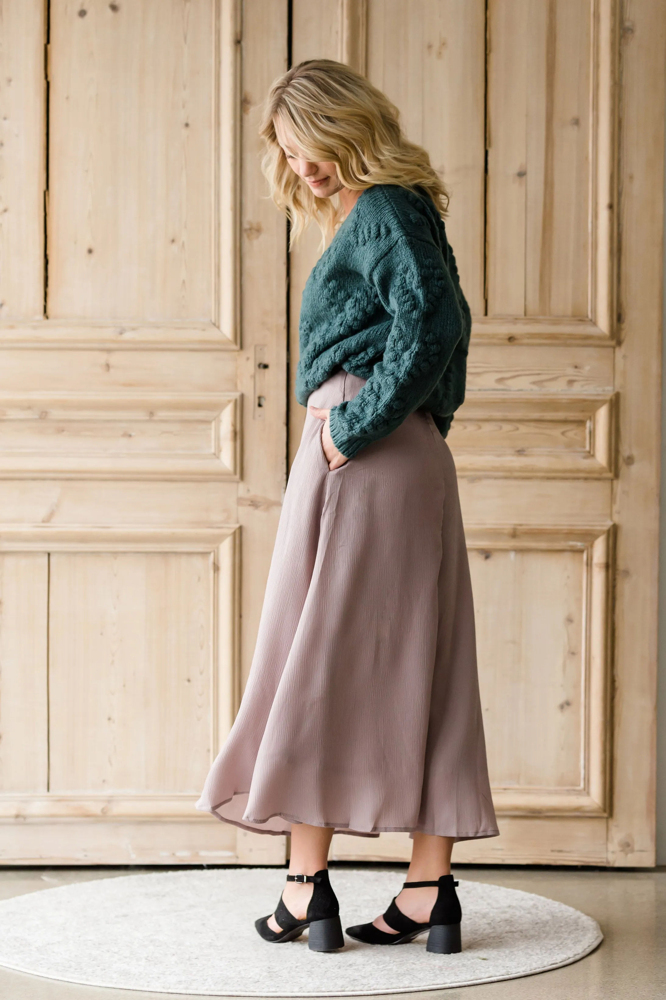 Textured Woven A-Line Skirt - FINAL SALE