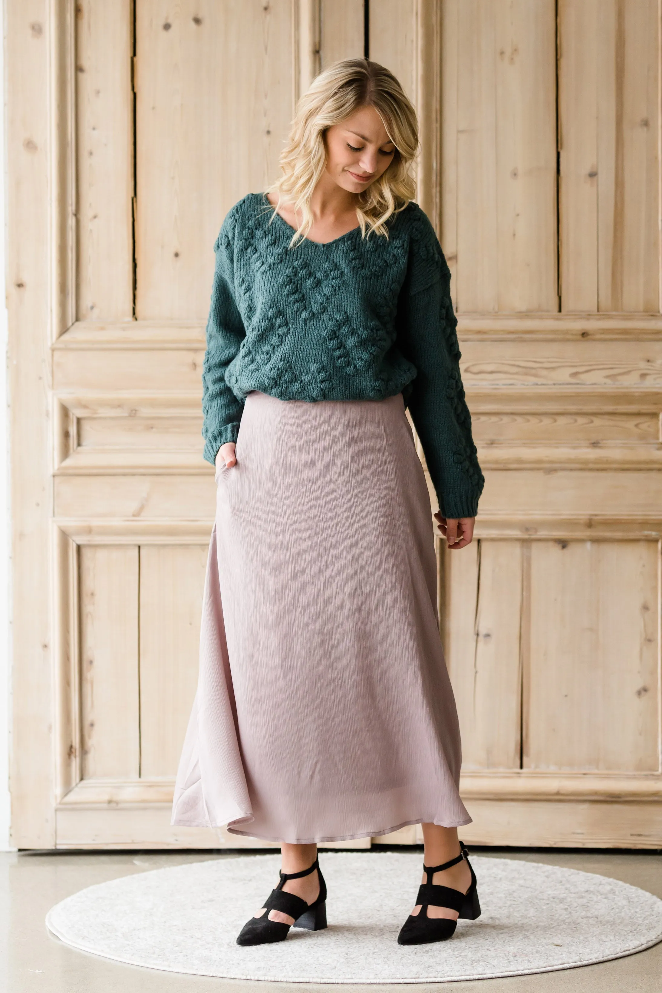 Textured Woven A-Line Skirt - FINAL SALE