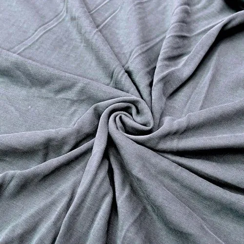 Thunder Blue Gray Soft ITY Knit Fabric