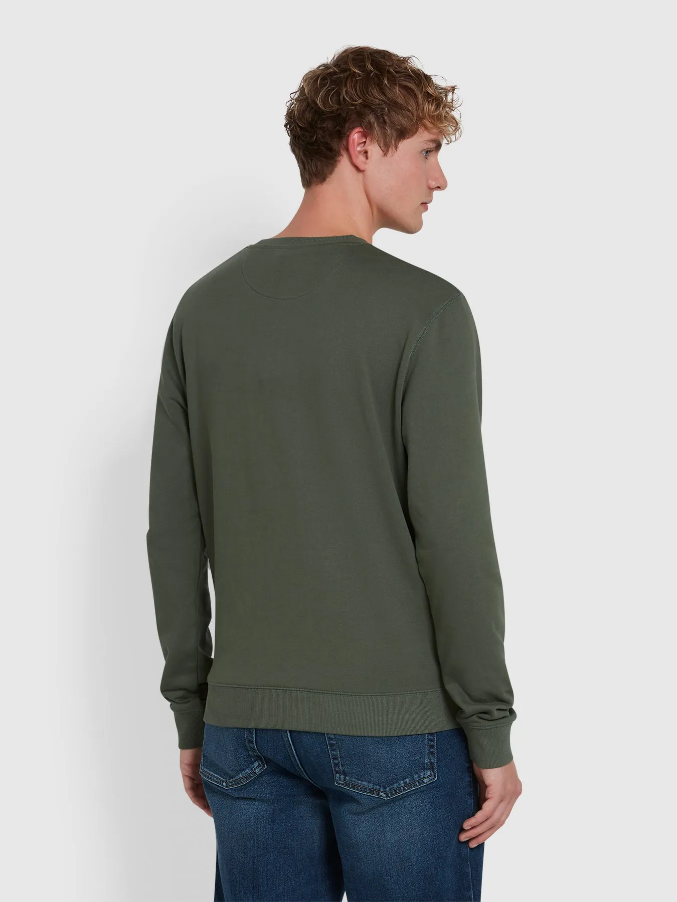 Tim Organic Cotton Crew Neck Sweatshirt In Rosemary