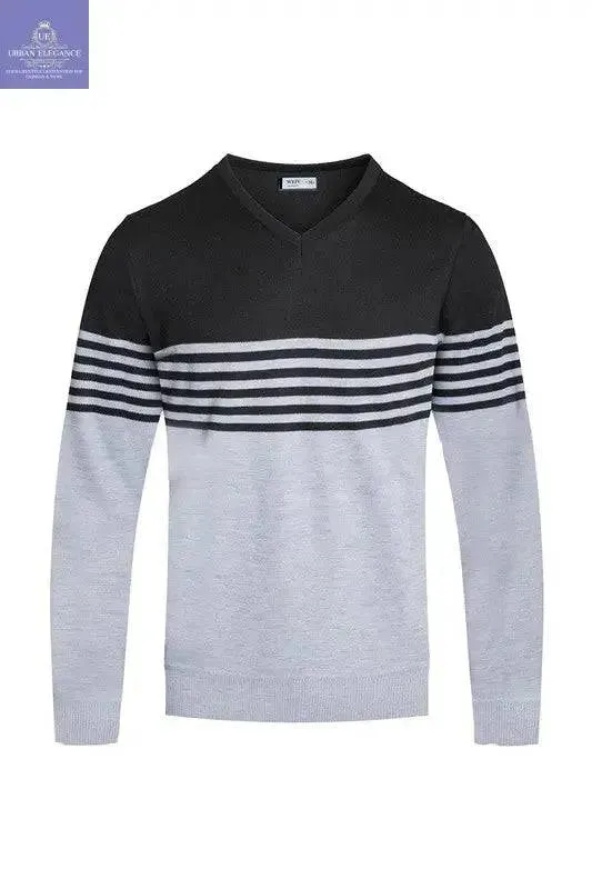 Weiv Mens Knit VNeck Pullover Sweater